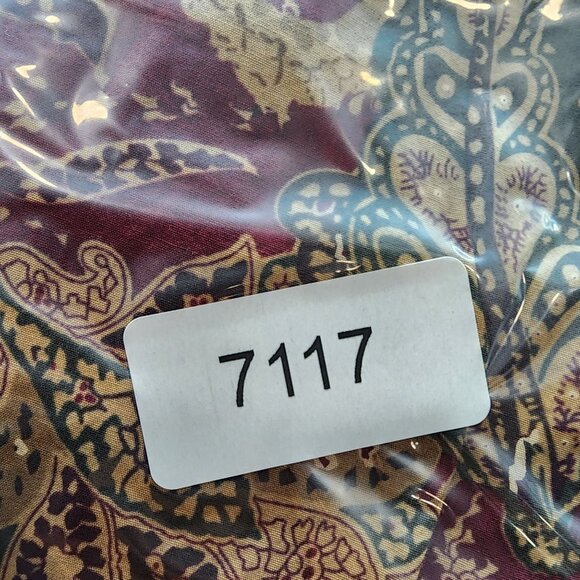 Womens Red & Gold Chaps Paisley Shirt Button Up Cotton Long Sleeve Size M - Picture 7 of 7